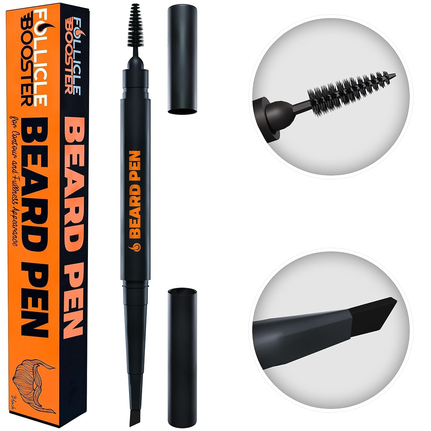 FOLLICLE BOOSTER beard pen packaging for easy at-home grooming
