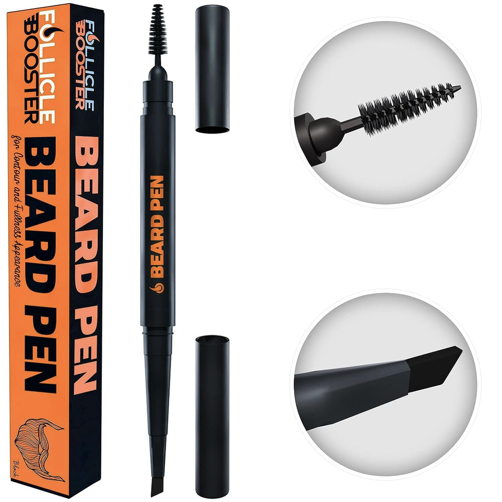 FOLLICLE BOOSTER beard pen packaging for easy at-home grooming