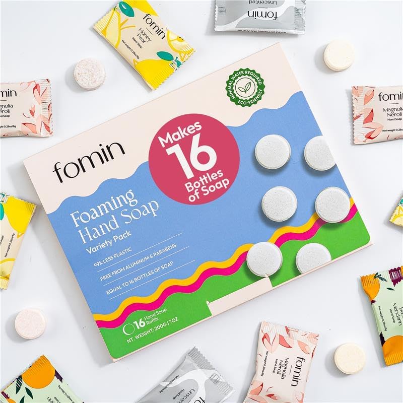 FOMIN foaming soap refills: tablets for compact, easy refills.