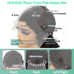 Fongly body wave lace front wig baby hairs create a soft, realistic hairline.