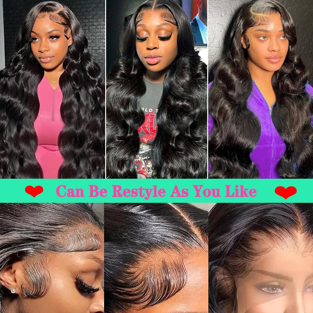 Fongly body wave lace front wig adjustable cap with combs fits securely.