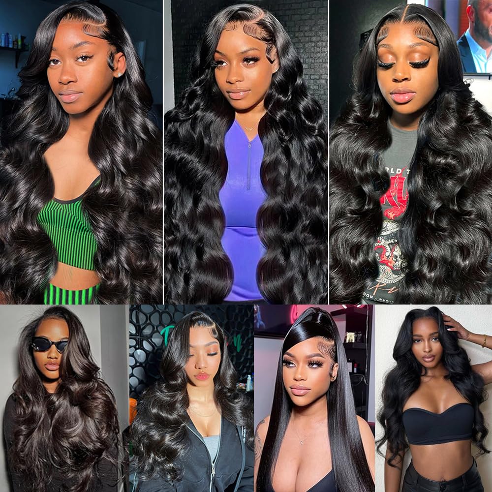Fongly body wave lace front wig glueless wear for quick transform.