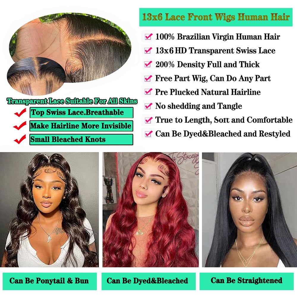 Fongly body wave lace front wig 18-32 inch length for versatile styling.