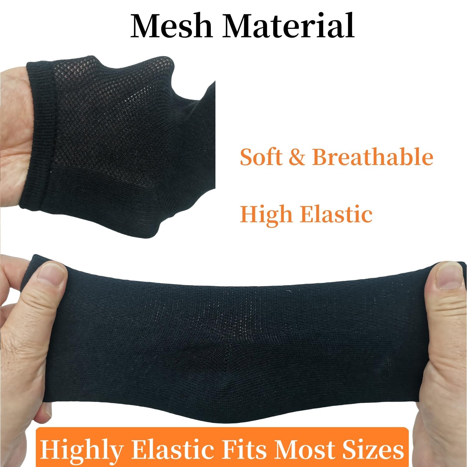 FonsBleaudy gel heel sock double-threaded cotton bottom boosts durability for active wear.