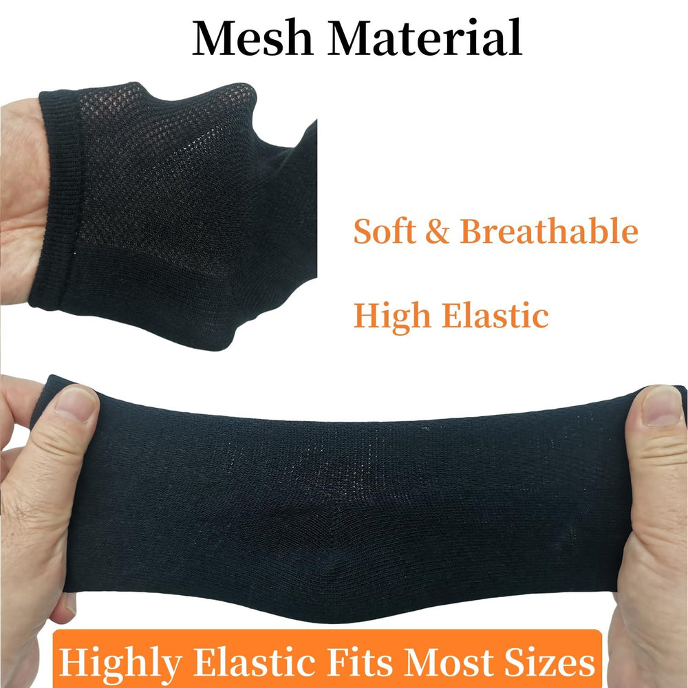 FonsBleaudy gel heel sock double-threaded cotton bottom boosts durability for active wear.
