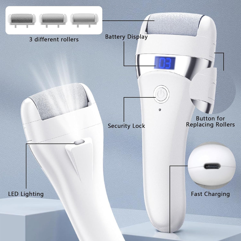 Fooseey portable pedicure tool on bathroom counter for quick touch-ups.