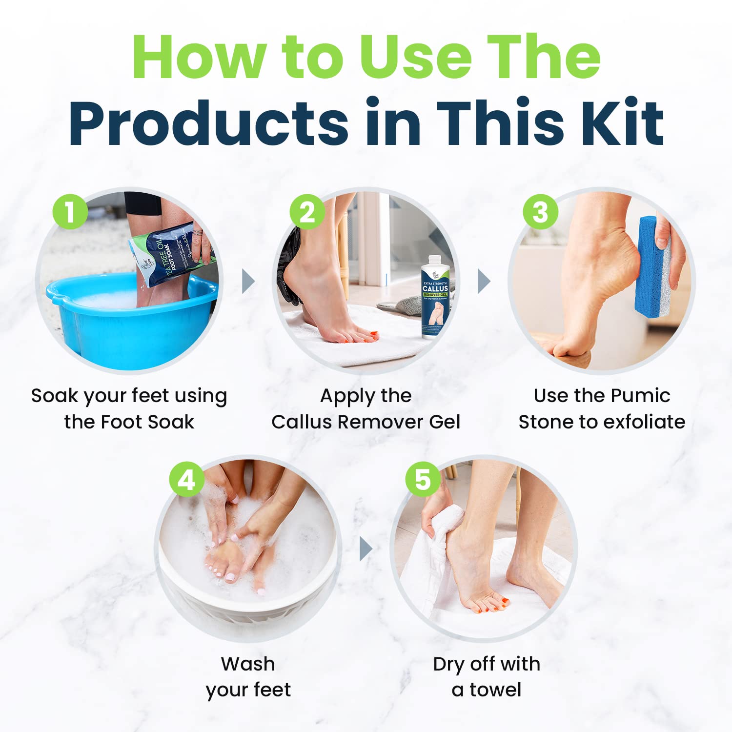 Foot Cure Gloves for safe gel application on calluses.