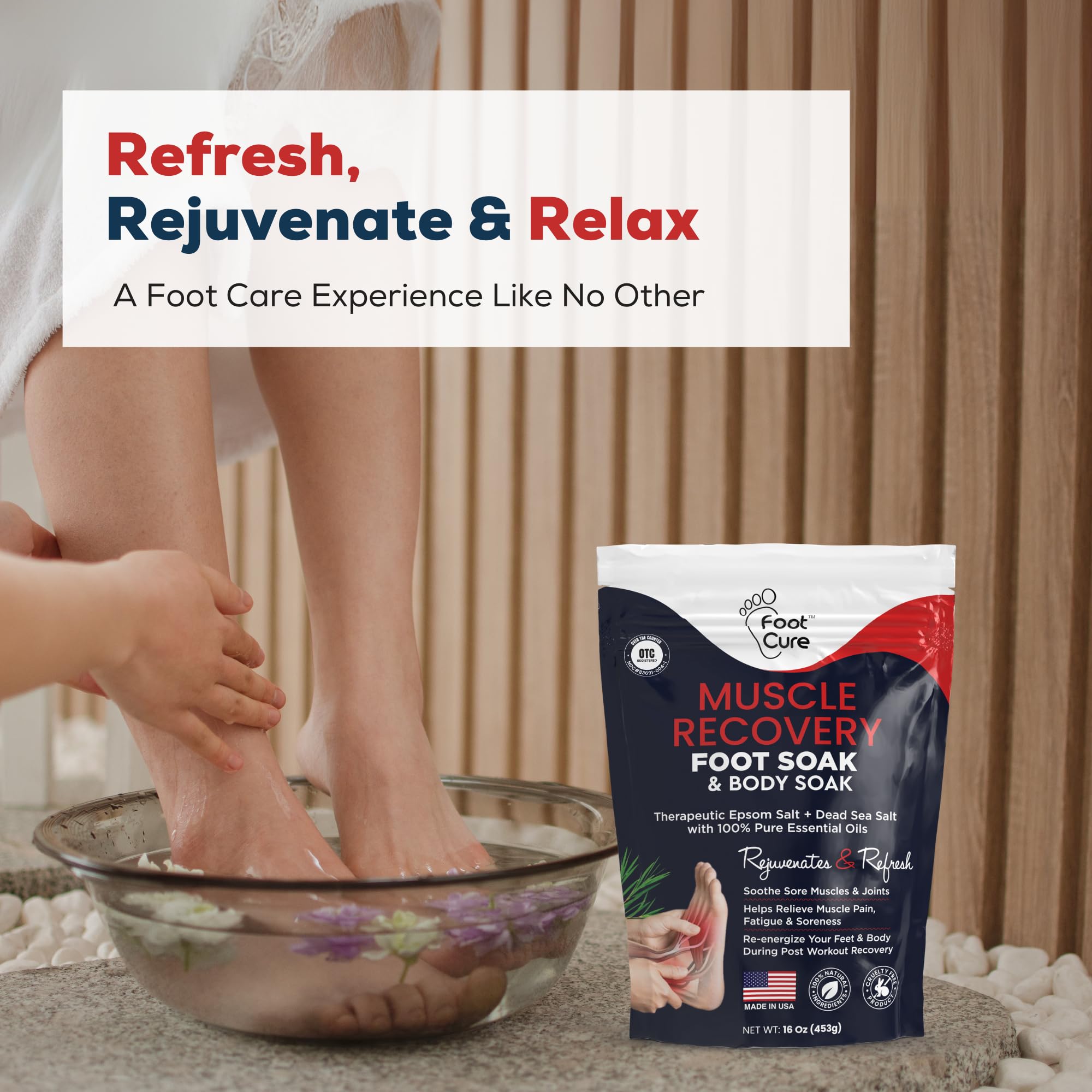 Foot Cure Natural USA-made formula for skin-friendly care.
