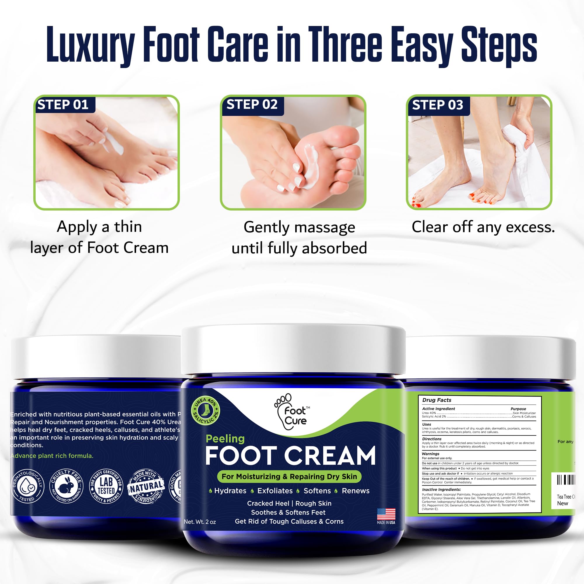 FOOT CURE Tea Tree Oil Foot Cream delivers at-home spa-like relaxation