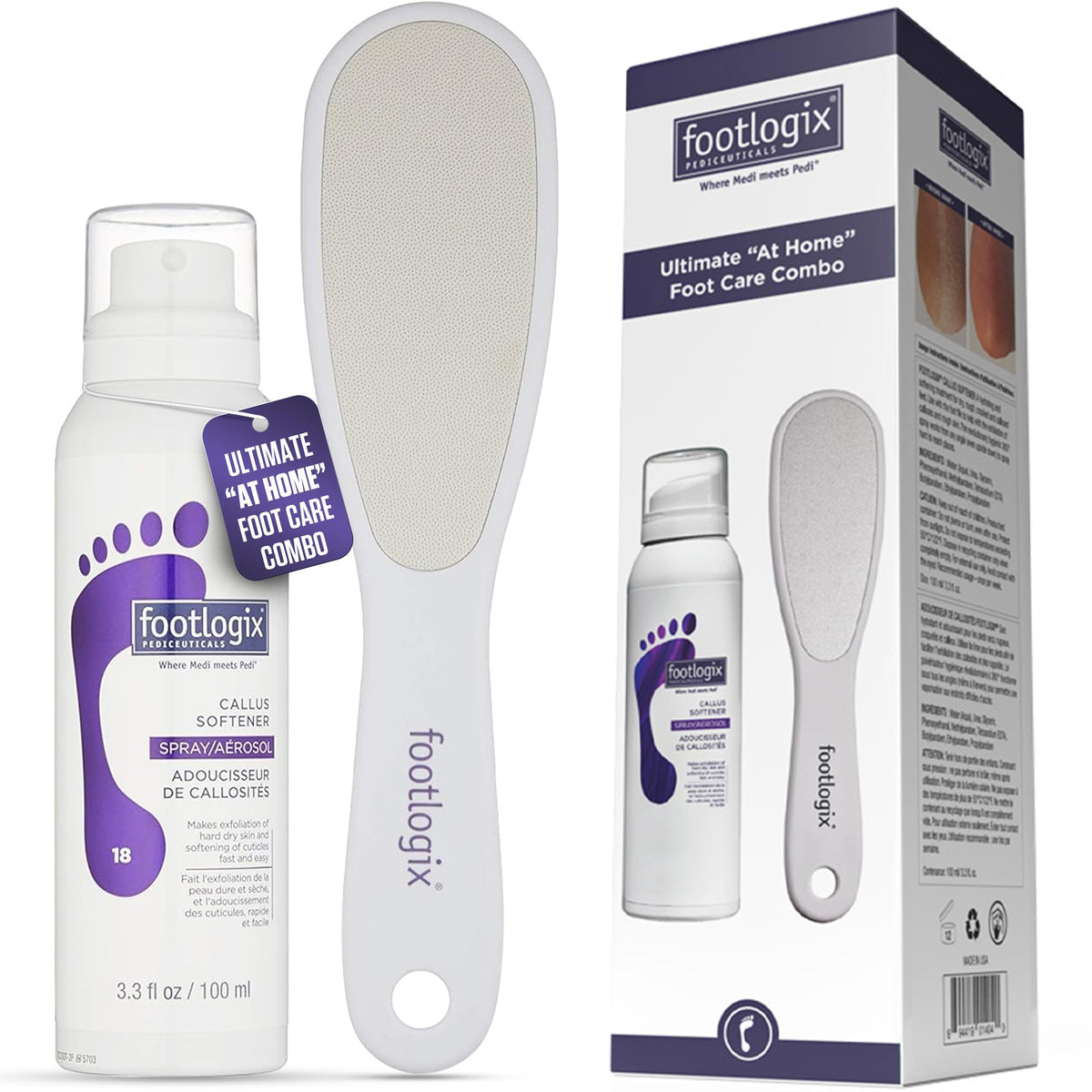 Footlogix Callus Softener bottle for at-home foot care and hydration