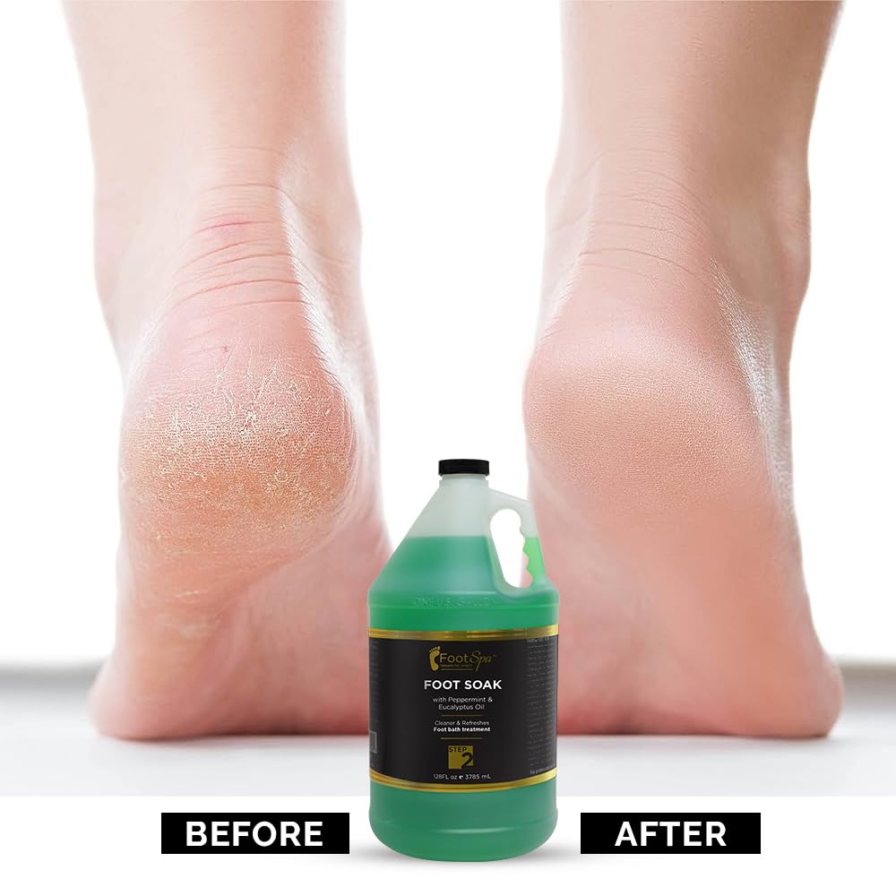 FootSpa Foot Soak aroma closeup highlighting eucalyptus and peppermint notes.