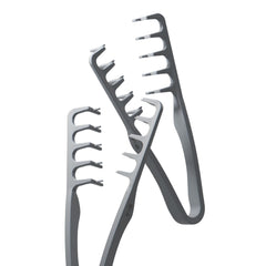FORBEAUT Shadow Hair Brush front view shows curved vented design for faster styling.