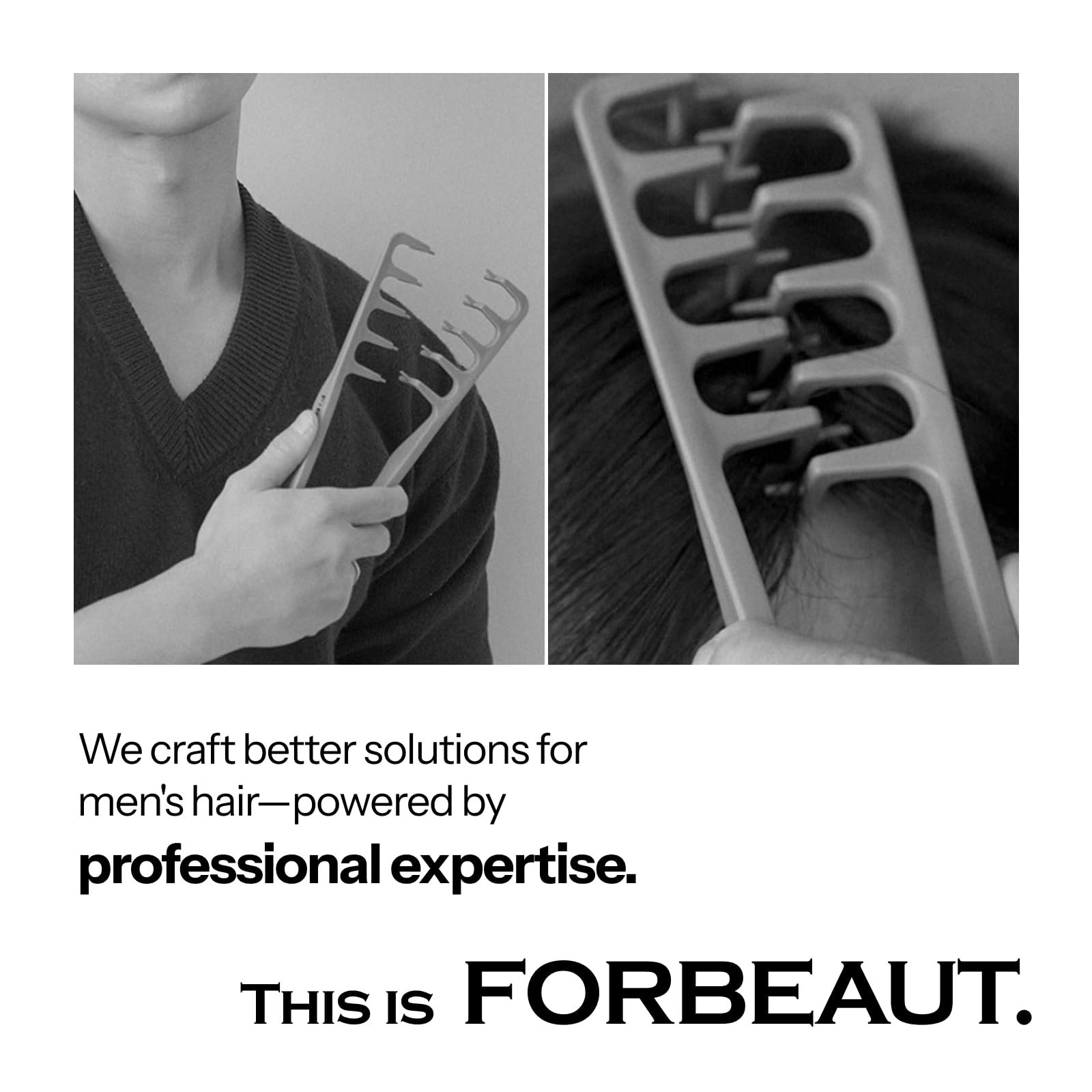 FORBEAUT Shadow Hair Brush natural waves technique in action shot for everyday looks.