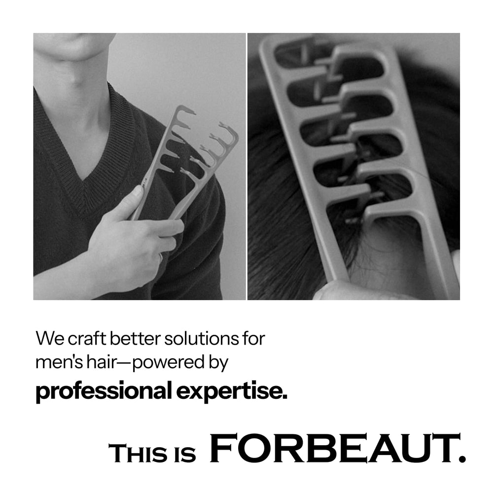 FORBEAUT Shadow Hair Brush natural waves technique in action shot for everyday looks.