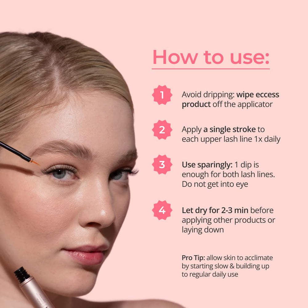 ForChics rosemary extract label highlights nourishing lash benefits.
