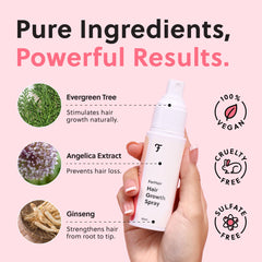 ForChics Hair Growth Serum bottle-cap-closeup shows compact packaging ideal for travel