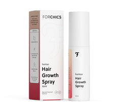 ForChics Hair Growth Serum bottle-front highlights a lightweight, non-greasy formula for daily use
