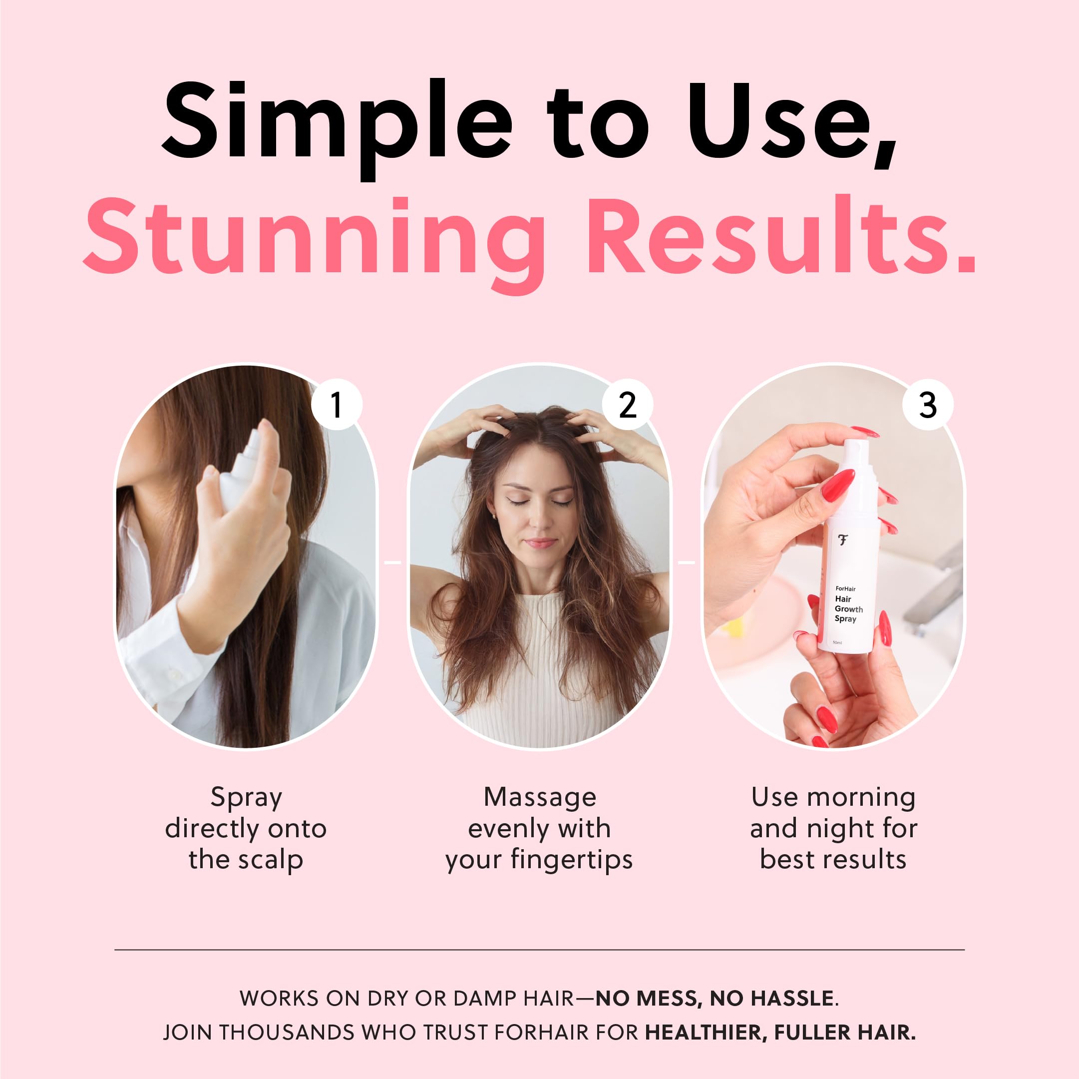 ForChics Hair Growth Serum lightweight-texture conveys non-greasy finish after use