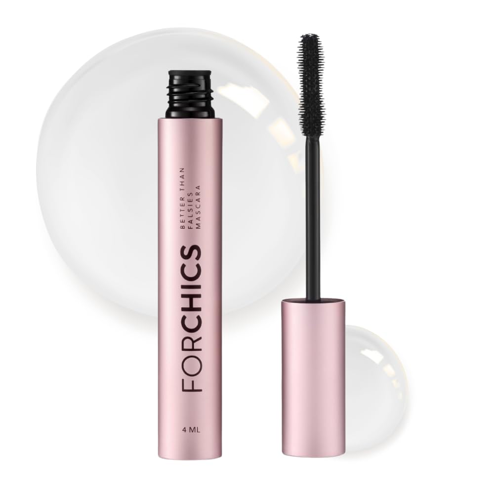 ForChics Nourishing Mascara wand-application delivers smooth, clump-free coverage for defined lashes.