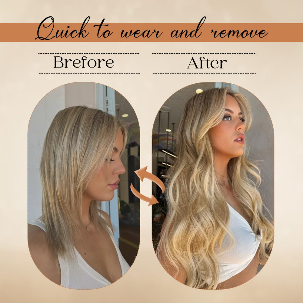 Forede eight-piece double-weft extension for fuller look