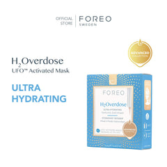 FOREO H2Overdose mask pack close-up highlighting deep hydration
