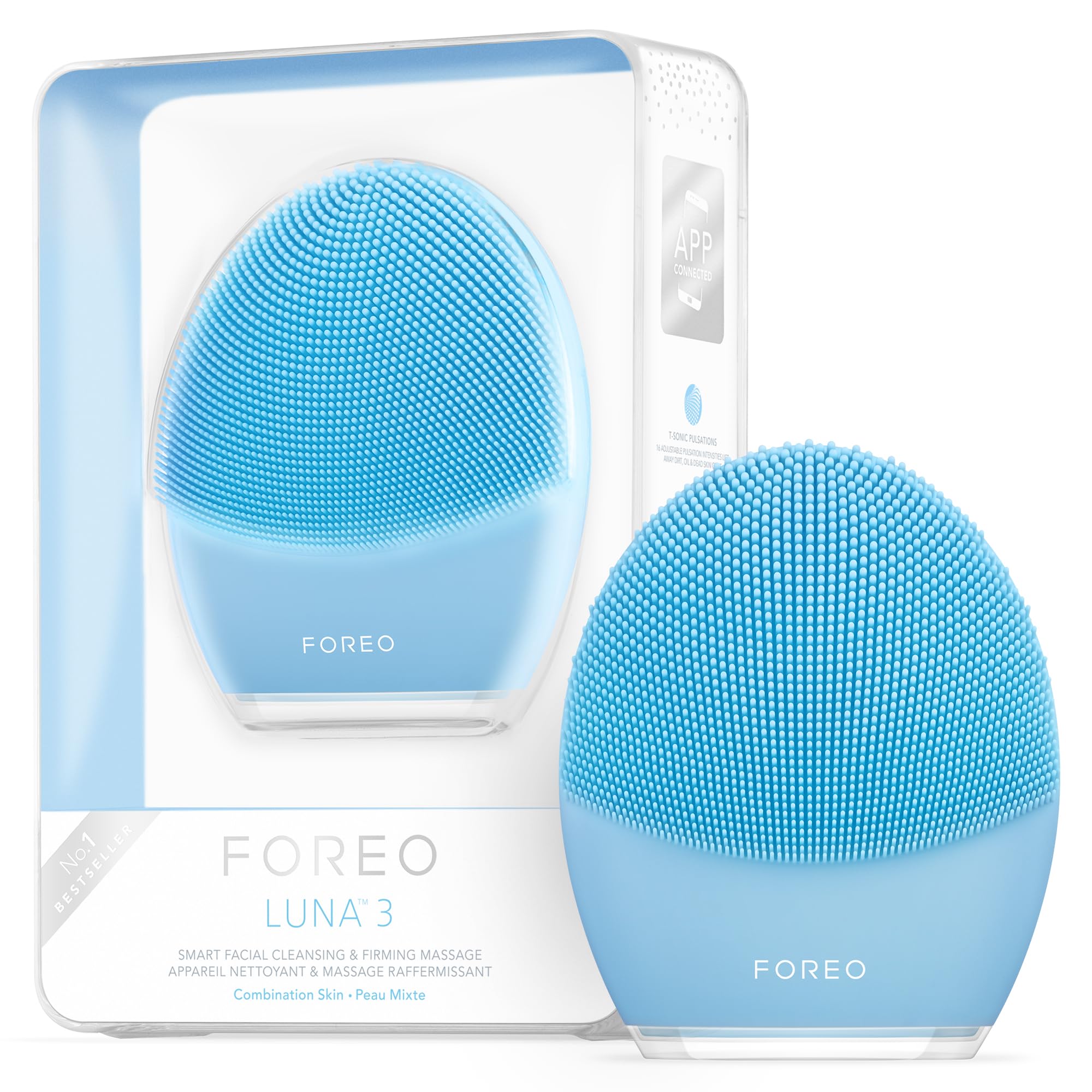 FOREO LUNA 3 large cleansing surface for thorough daily skin cleansing