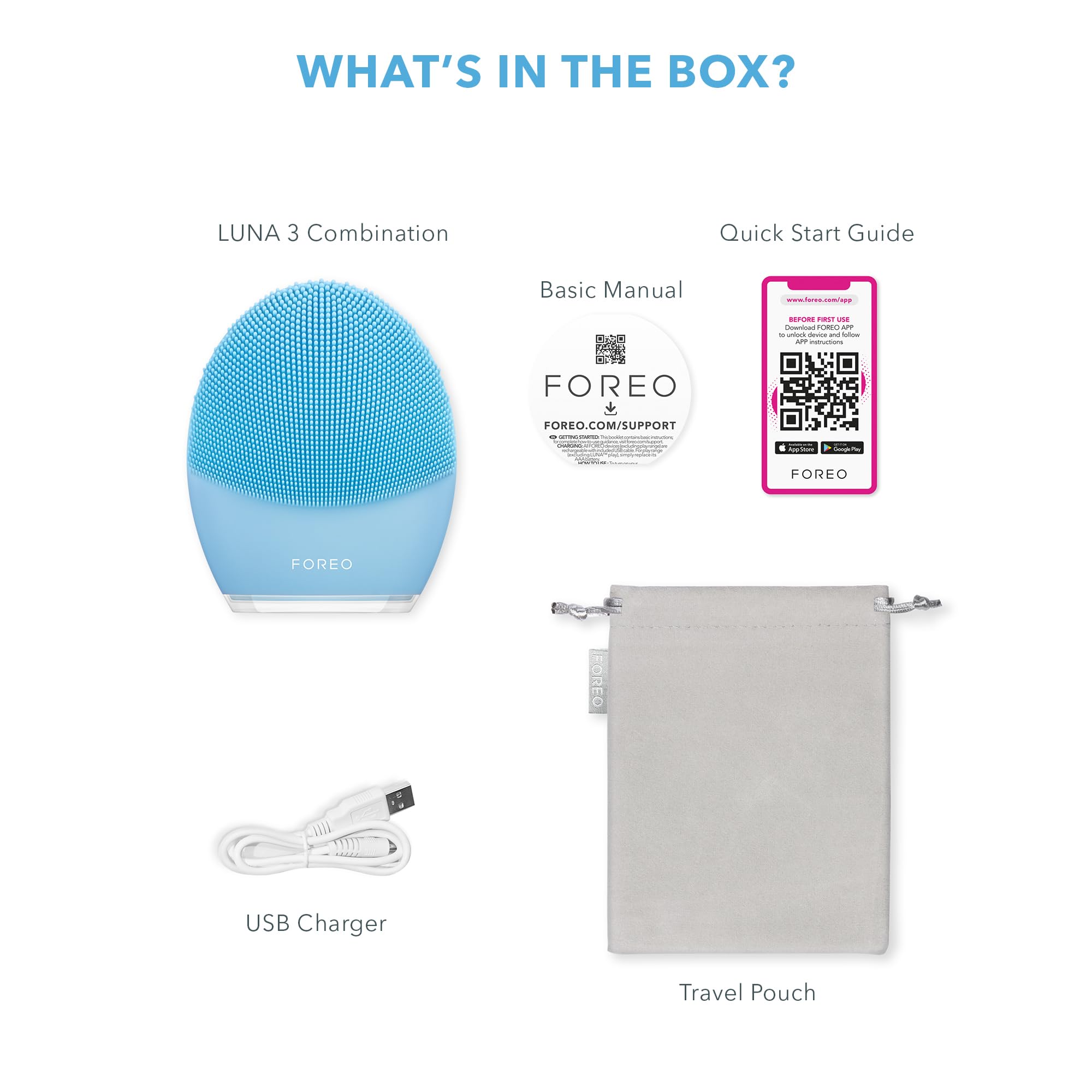 FOREO LUNA 3 washable silicone surfaces stay clean between uses
