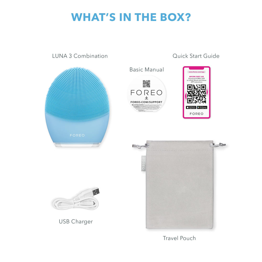FOREO LUNA 3 washable silicone surfaces stay clean between uses