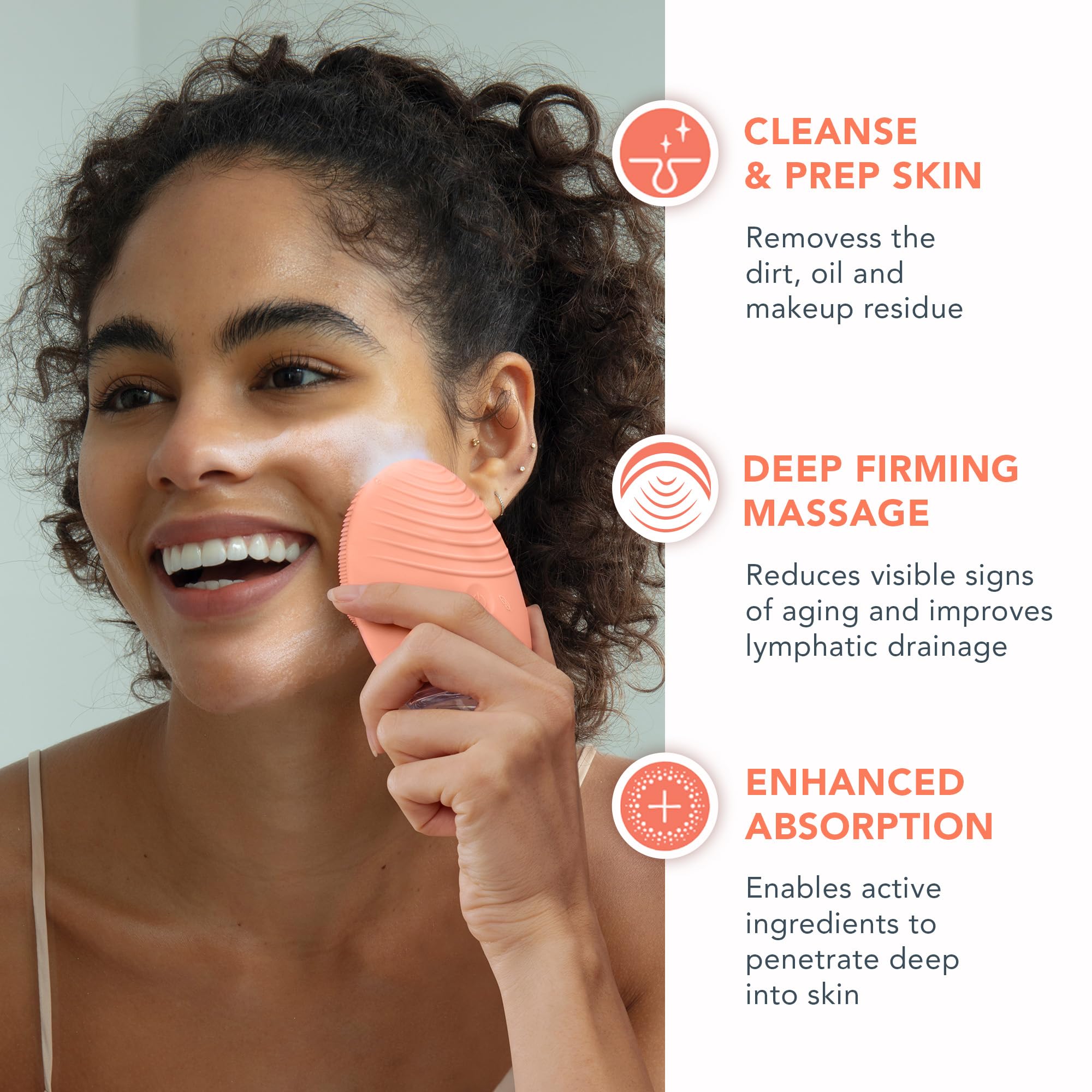 FOREO LUNA 4 ultra-hygienic silicone closeup reduces potential bacterial exposure.