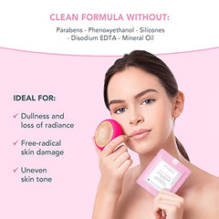 FOREO UFO device green LED thermotherapy to even skin tone.
