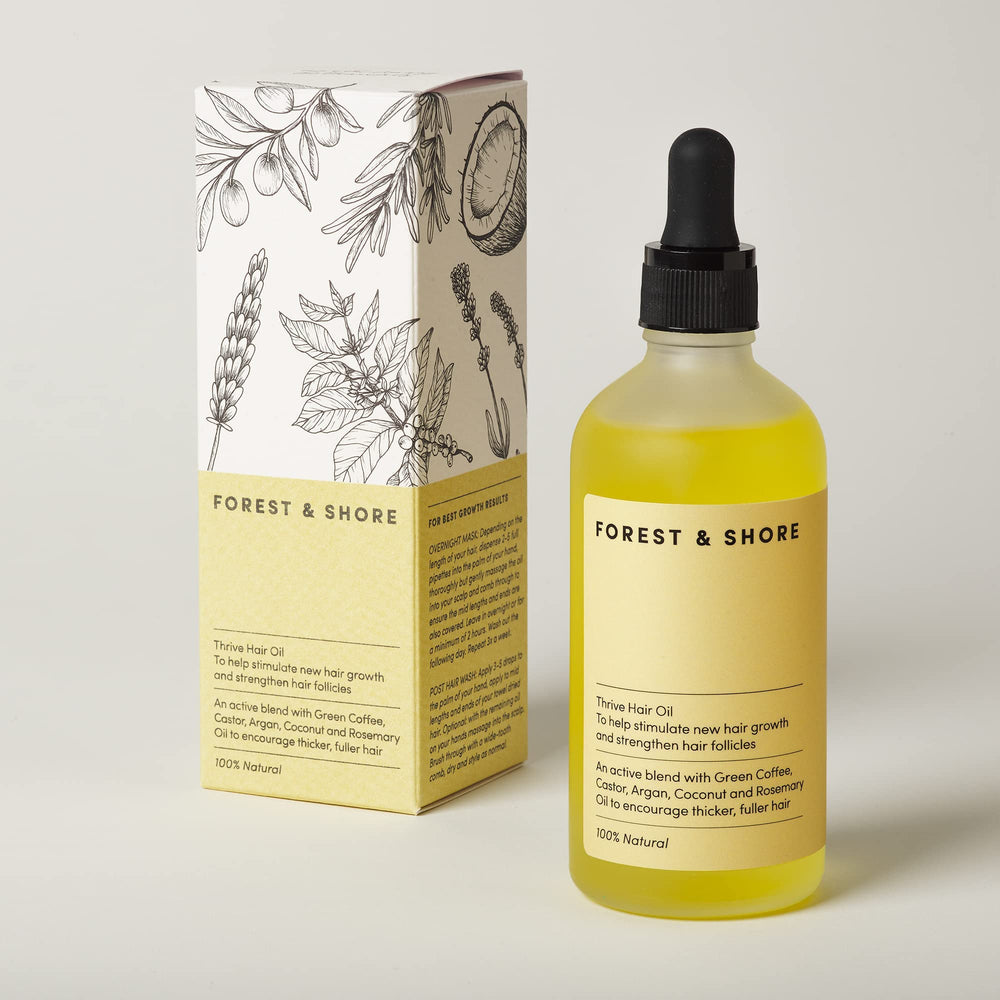 Forest & Shore Hair Growth Oil massage action suggesting follicle stimulation and renewal