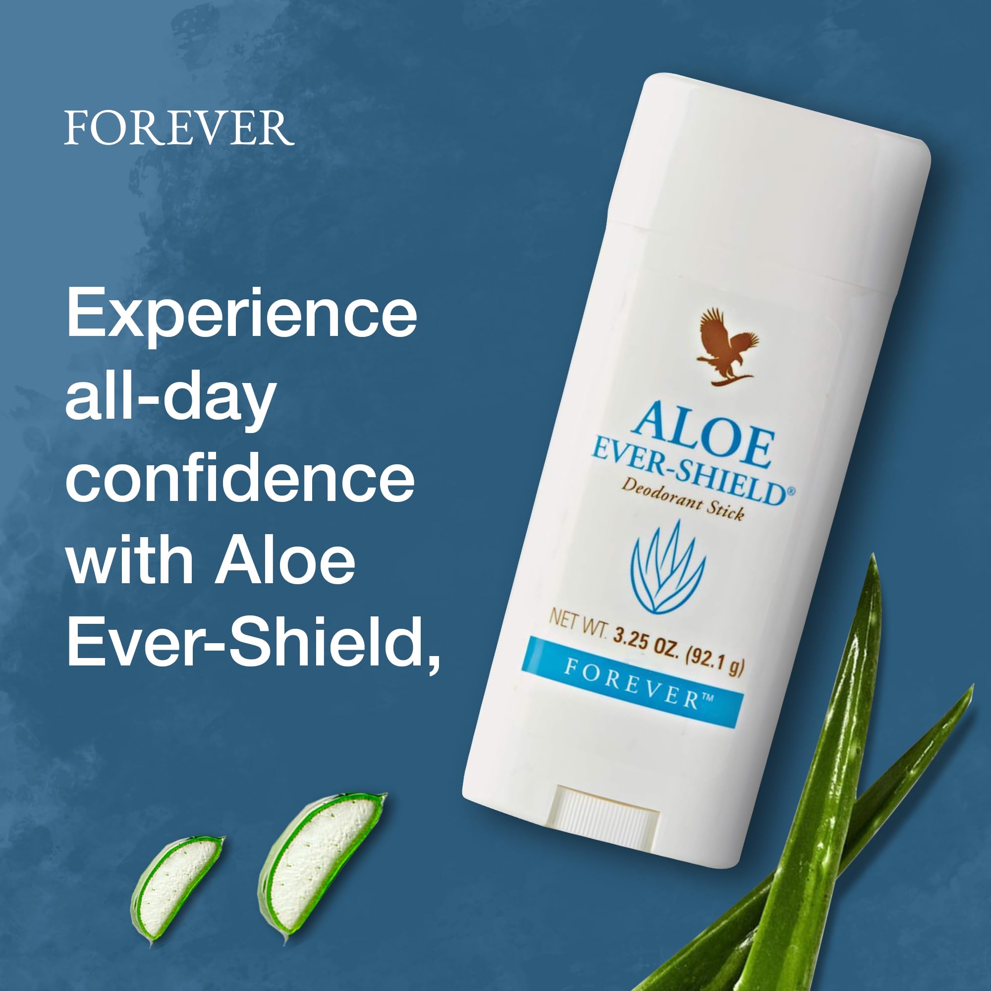 Forever Living Aloe Ever-Shield application on underarm demonstrates smooth glide and odor control.