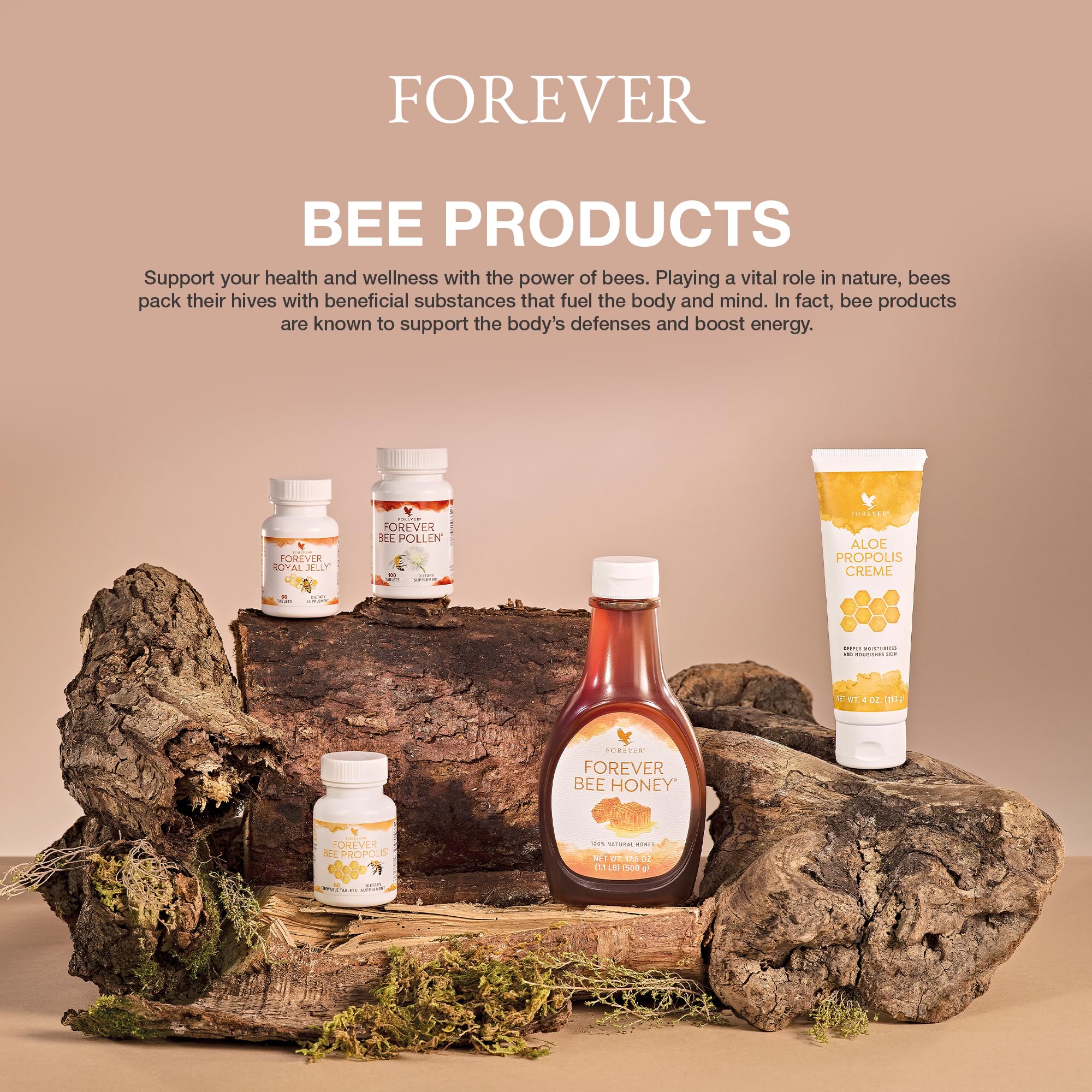 Forever Living Aloe Propolis Creme texture closeup suggesting rich moisture for soft skin.