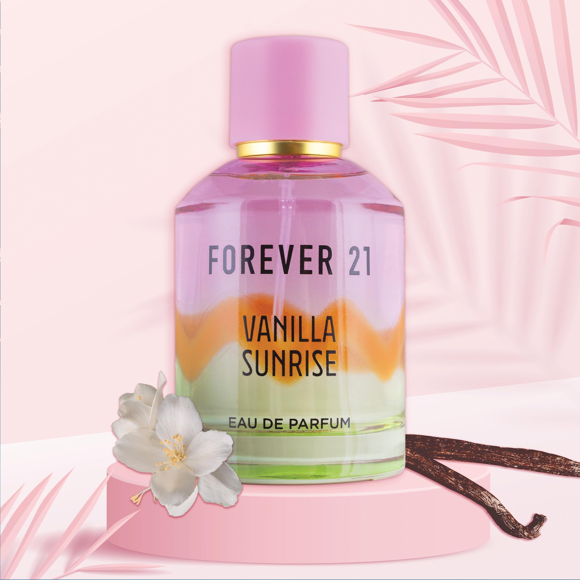 Forever 21 Vanilla Sunrise base amber—creamy warmth that lingers beautifully into evenings.