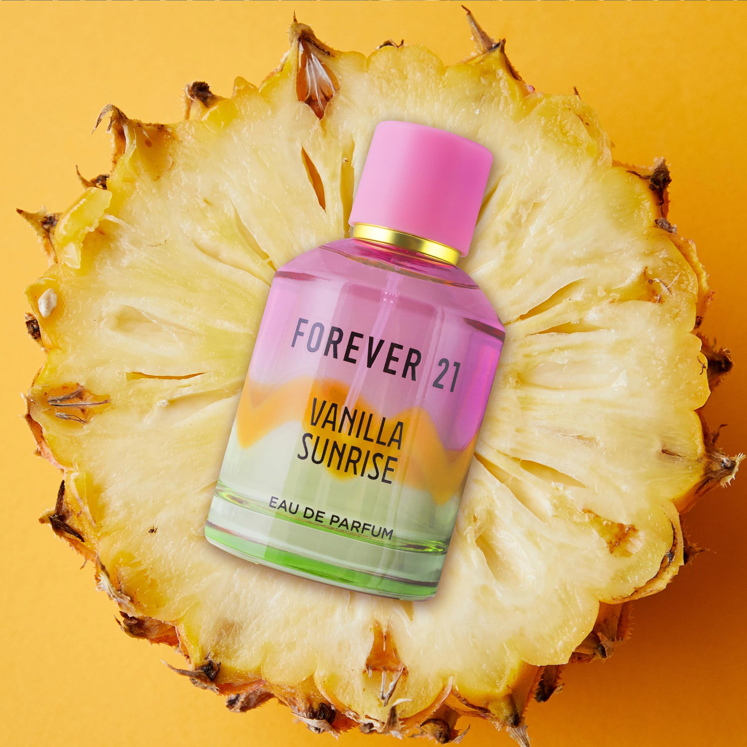 Forever 21 Vanilla Sunrise mid notes jasmine—soft floral lift for daytime elegance.