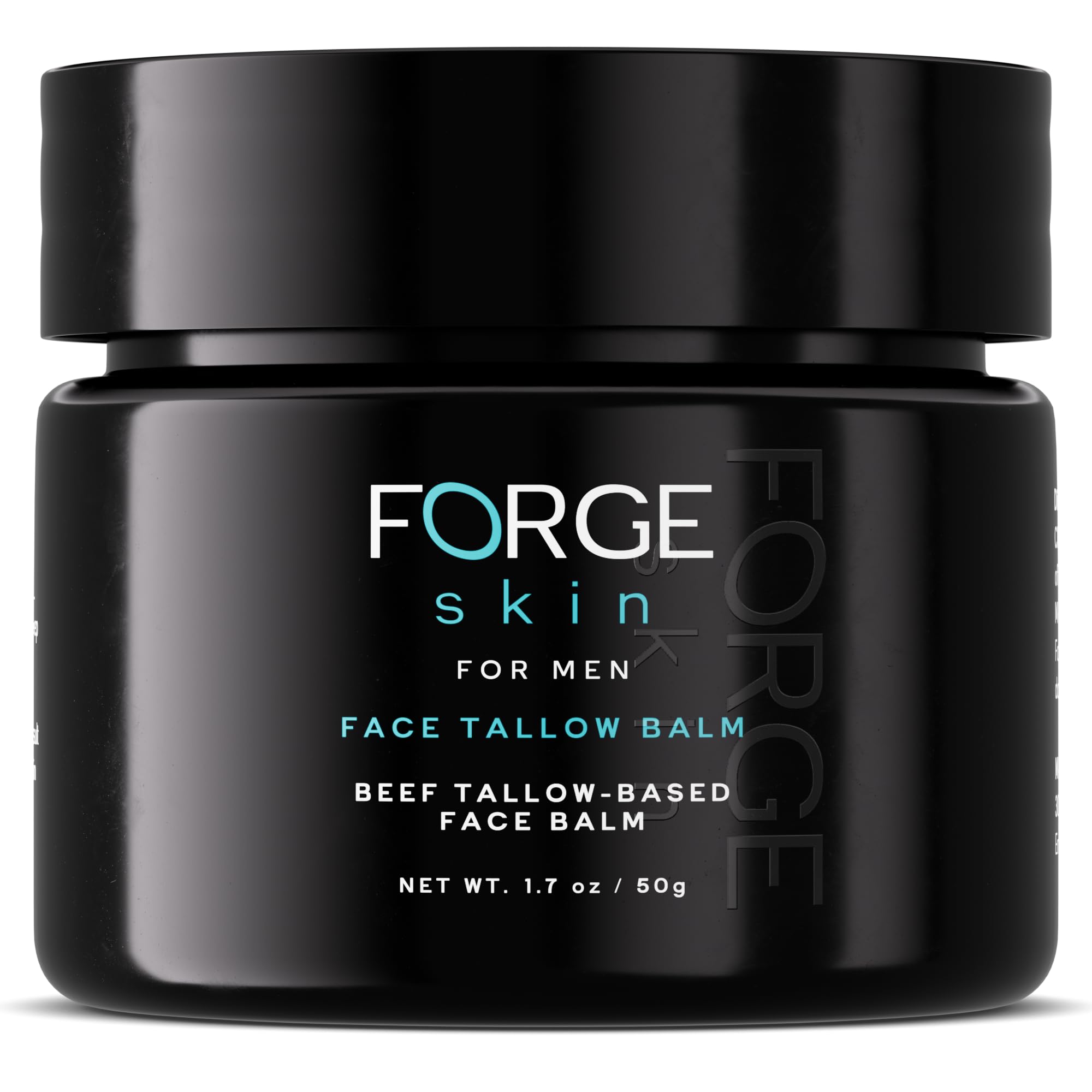 Forge Skin Wrinkle Defense Balm bottle showing daily hydrating facial care for men