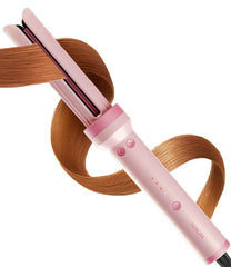 FORLIFA Pro 3-in-1 automatic styler barrel close-up shows seamless curls for quick styling.