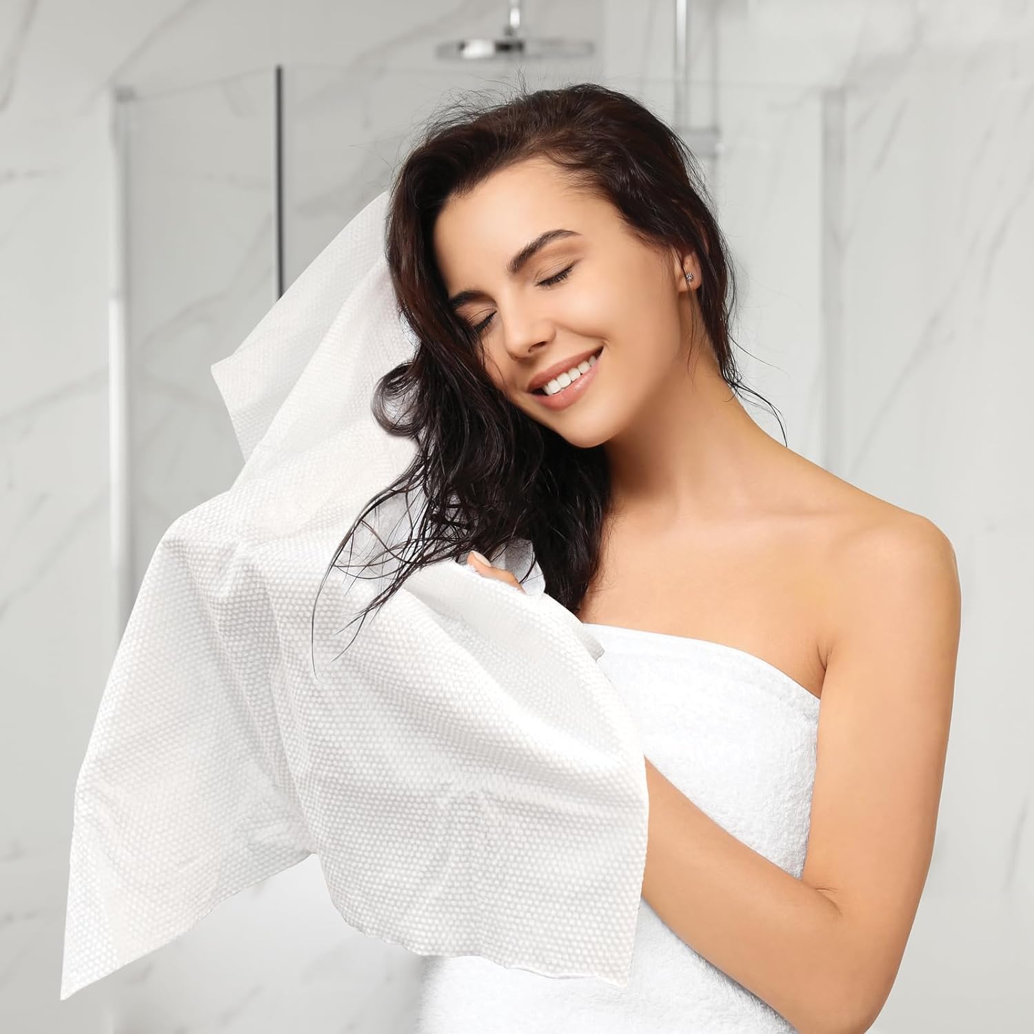 ForPro disposable towel with absorbent performance for hair, face, and body in salons.