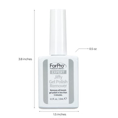 Applying ForPro Expert Jiffy Gel Polish Remover to nails for fast removal