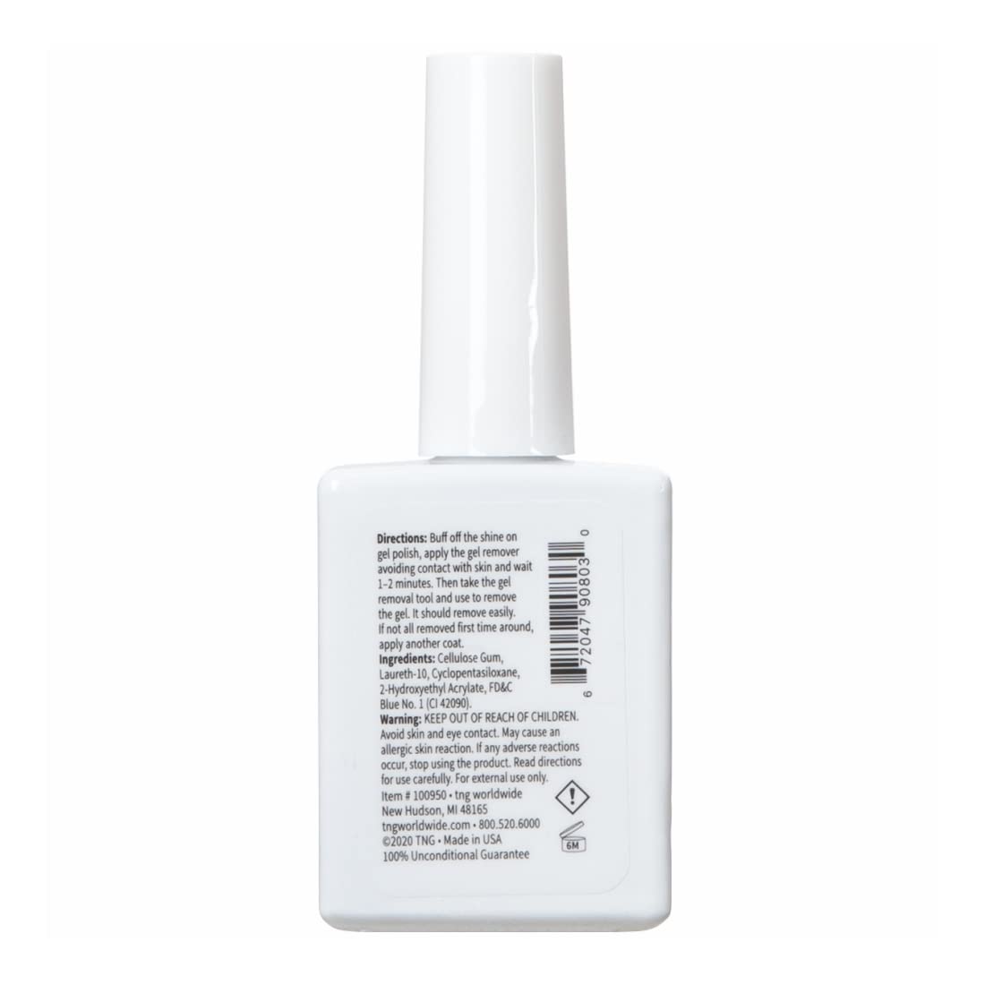 Close-up of the ForPro Expert Jiffy cap on 0.5 oz remover for on-the-go use