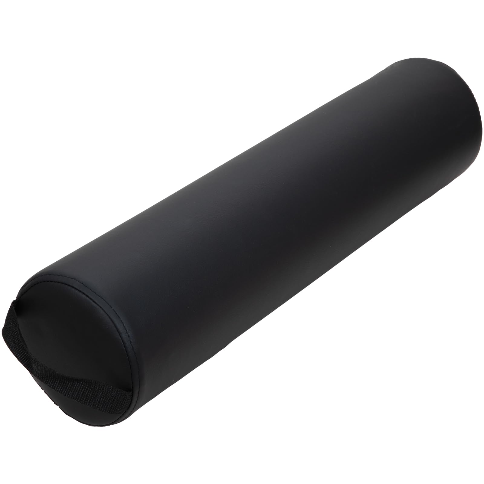ForPro Full Round Bolster Pillow in black providing ergonomic back support.