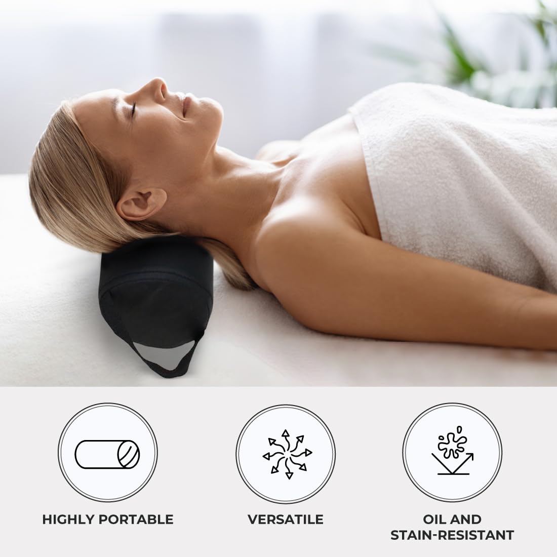 ForPro bolster with handle highlights portability and easy transport.