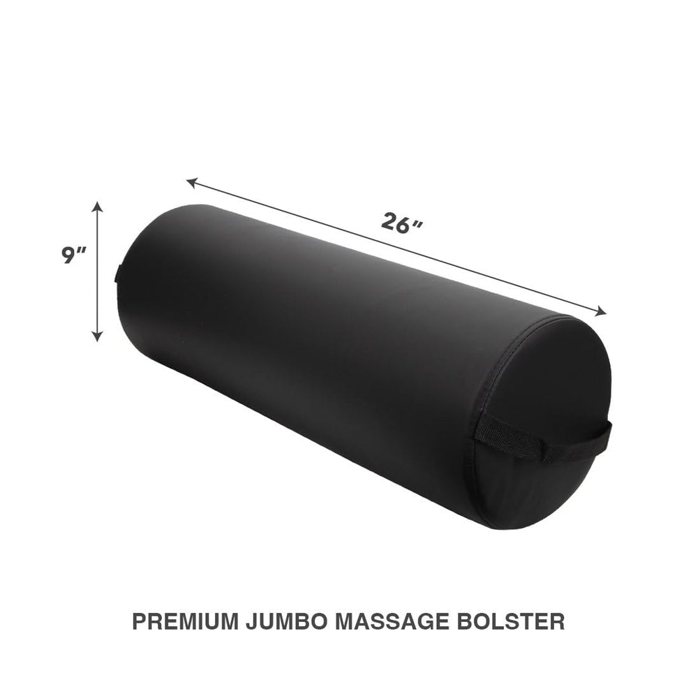 ForPro bolster pillow black side profile highlighting durable foam core