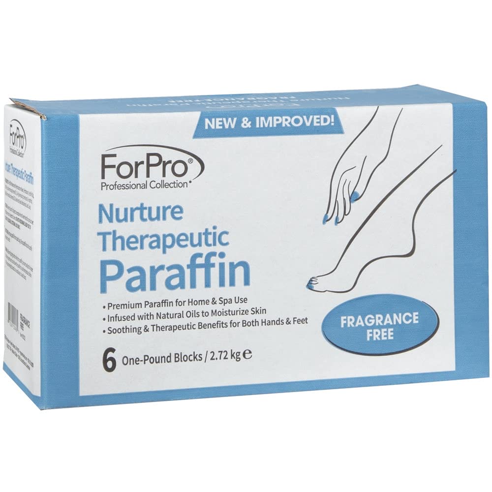 ForPro Nurture fragrance-free packaging highlights unscented paraffin for sensitive skin.