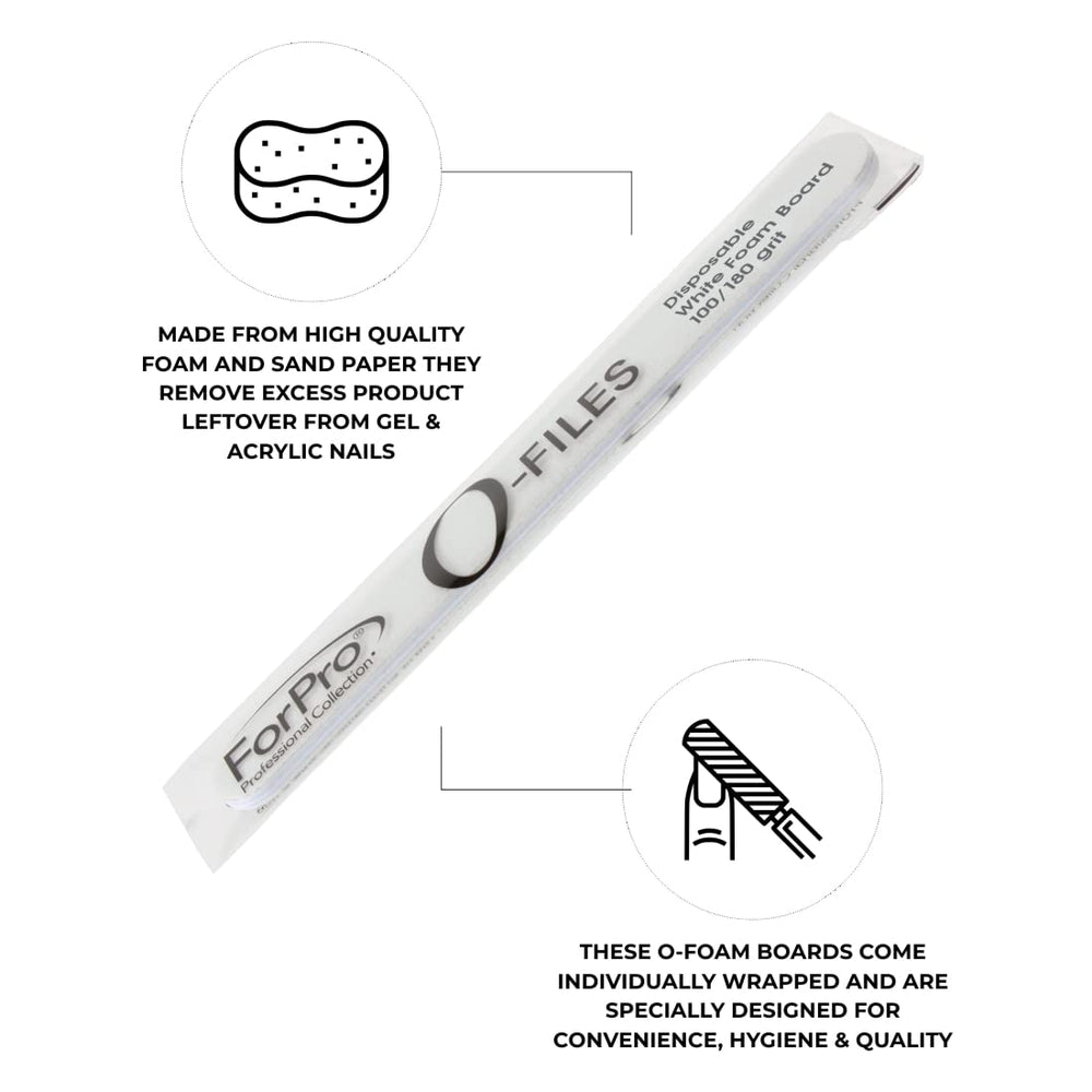 ForPro disposable nail files wrapped individually in self-seal bag.