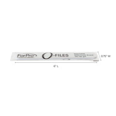 ForPro O-Files foam-board white, side view demonstrating grip-friendly size for fast filing.