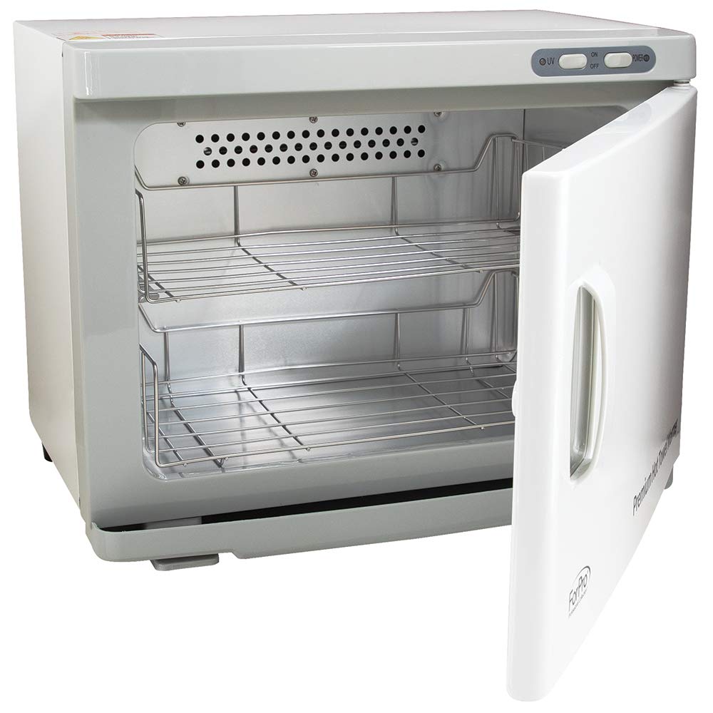 ForPro hot towel warmer exterior cabinet in a clean white finish for spa-ready setups.