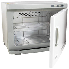 ForPro hot towel warmer exterior cabinet in a clean white finish for spa-ready setups.