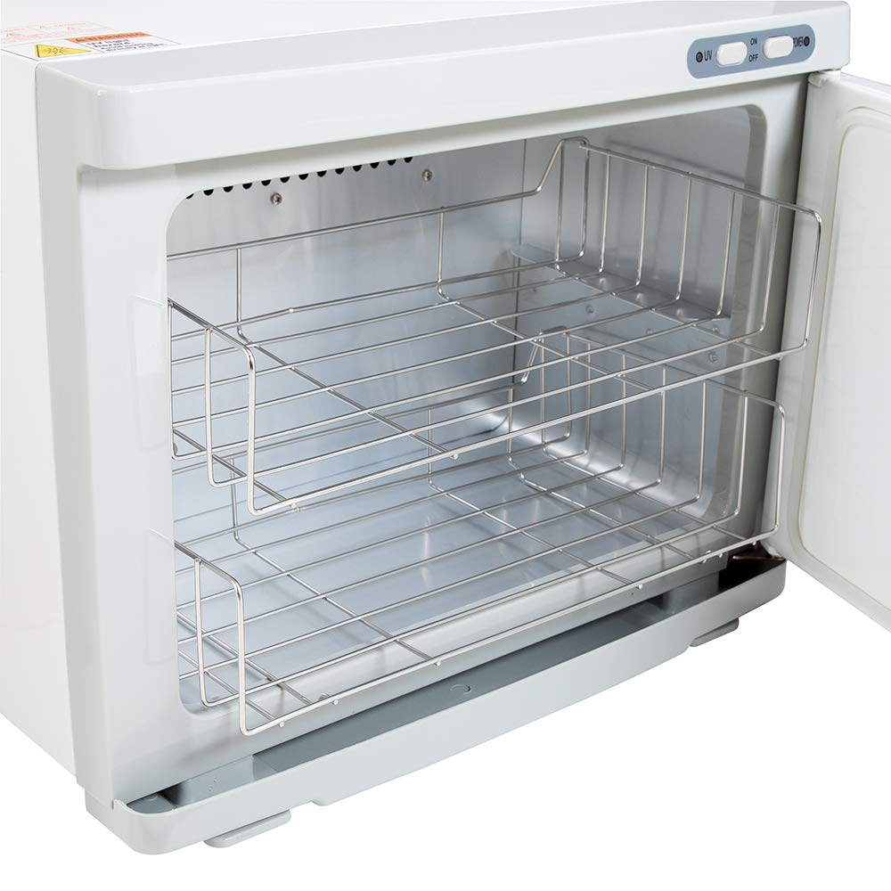 ForPro hot towel warmer interior dimensions show 24-towel capacity.