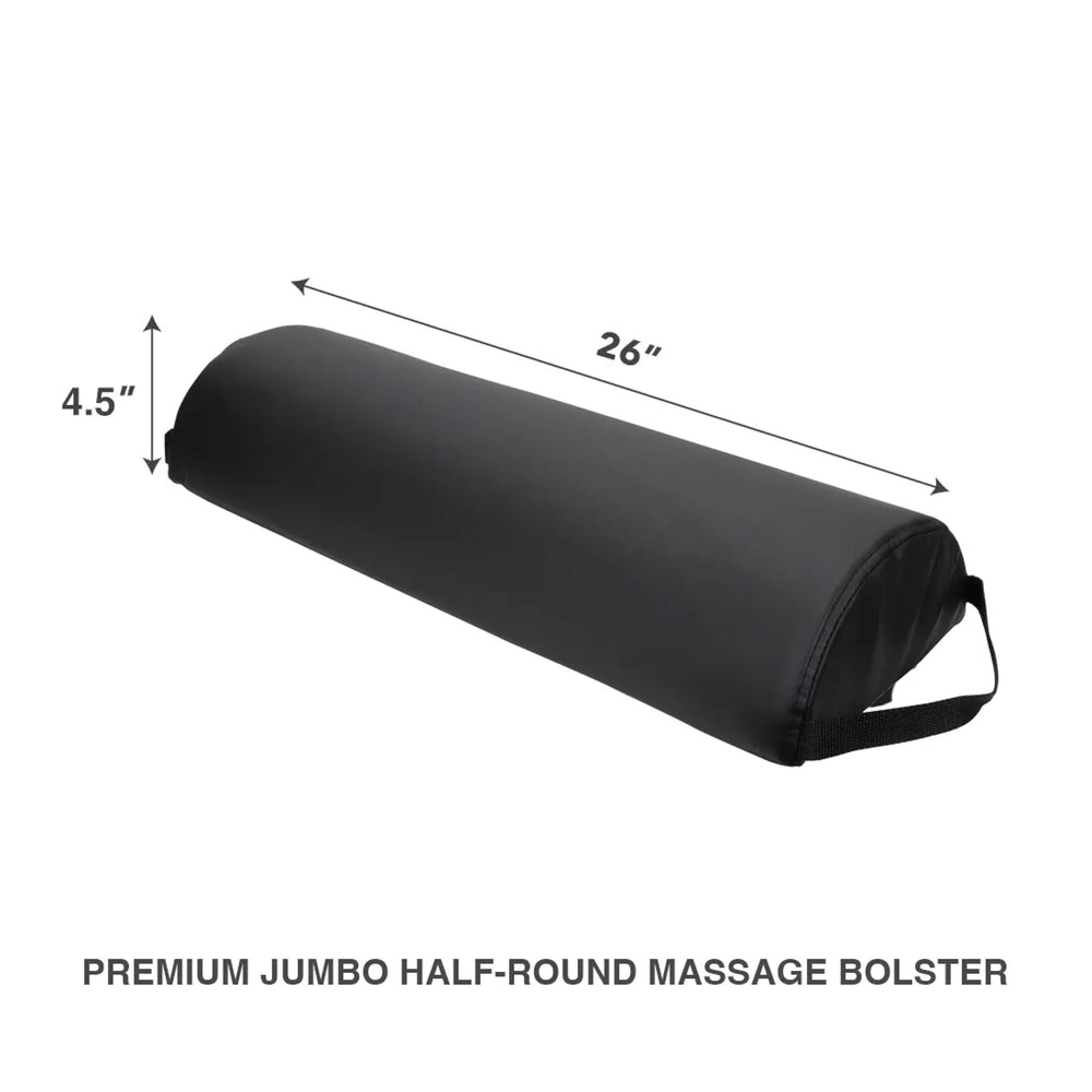ForPro Premium Jumbo Half-Round Bolster Pillow portable-handle facilitates on-the-go practice.
